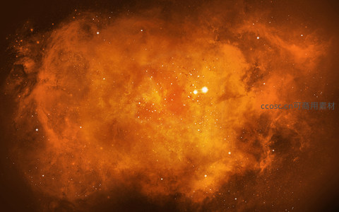 炽热橙红星云，燃烧宇宙中的能量风暴