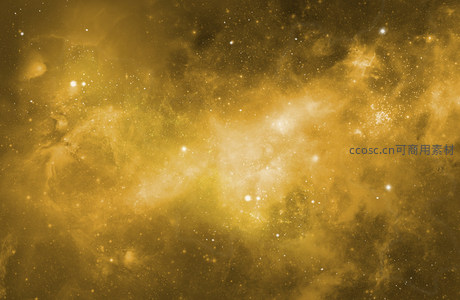 金色星云璀璨宇宙深空背景