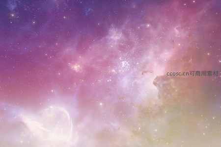 梦幻紫粉星云宇宙奇观