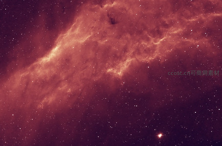 深空红色星云与闪烁星辰的壮丽景象