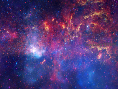 绚丽星云与璀璨星辰交织的宇宙奇观