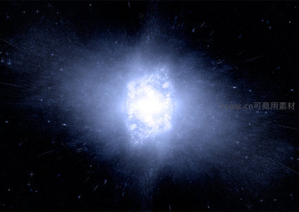 超新星爆发瞬间，光芒撕裂黑暗宇宙