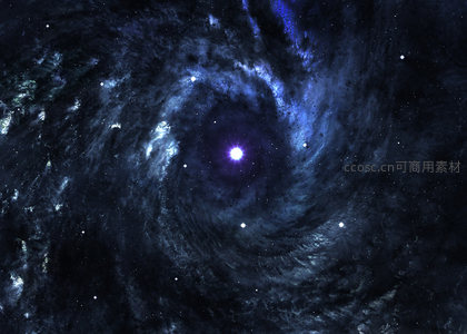深蓝旋涡星系的中心之光