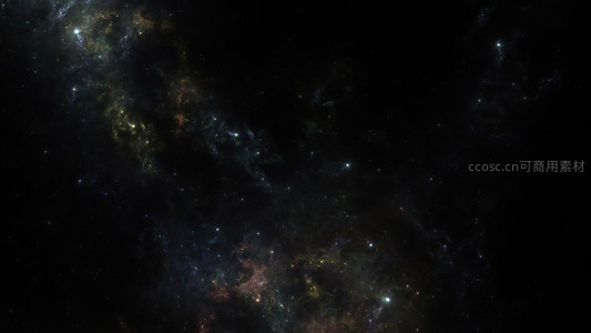 绚丽星云穿越黑暗宇宙的奇幻轨迹