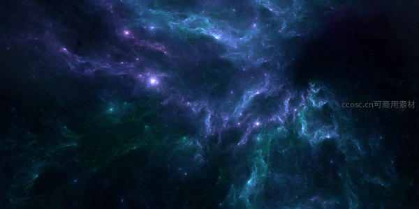 深蓝绿意的宇宙织锦