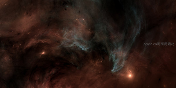 深空星云的神秘红蓝漩涡
