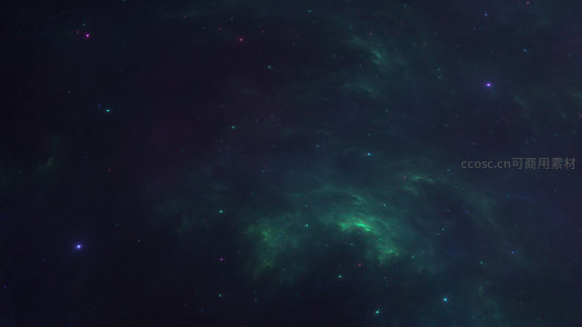 绿紫星云在夜空轻舞