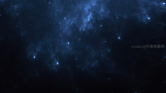 蓝色星云璀璨银河深处