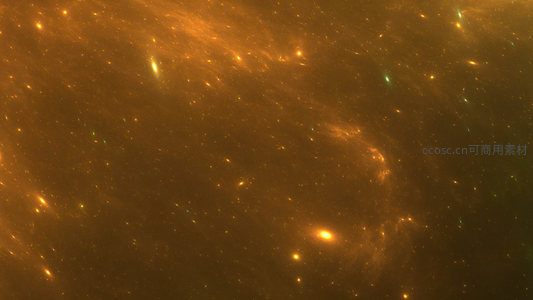 金色星云璀璨宇宙深空奇景