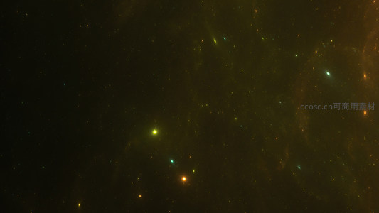 幽暗宇宙中的绿色光点秘境