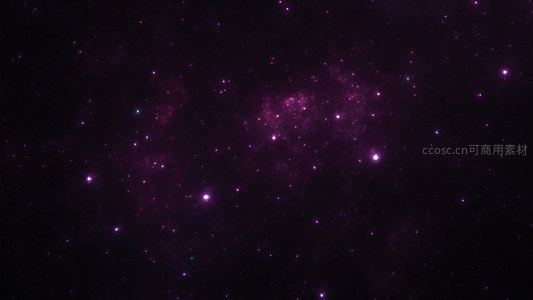 紫红星云点亮深邃夜空奇观