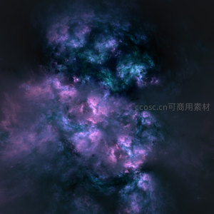 紫绿交融的星云如宇宙画卷