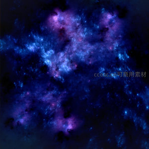 蓝紫星系尘埃云如梦似幻