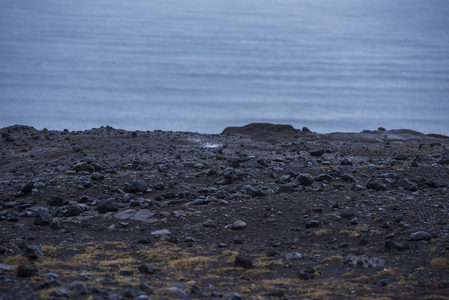 火山碎石海岸的辽阔视野