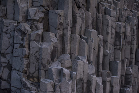 玄武岩柱状节理壮观地貌