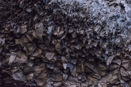 火山岩碎裂层叠纹理细节