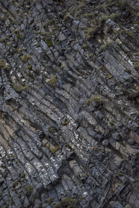 岩石表面苔藓点缀的地质细节