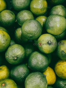 青涩柑橘堆叠饱满质感诱人