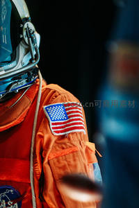 特写镜头下的美国国旗臂章