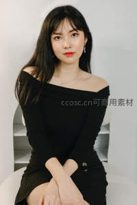 简约黑裙时尚写真