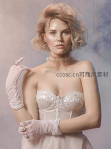 优雅复古风新娘造型特写