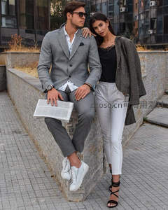 都市街头情侣优雅商务风造型