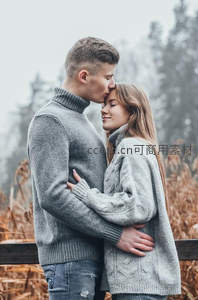 冬日森林中的温暖拥抱