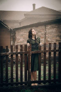 雾中少女倚旧篱，怀旧乡村的沉静诗意