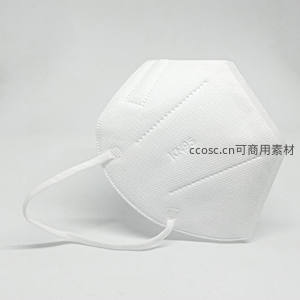 白色KN95口罩特写展示
