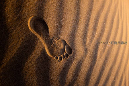 沙漠足迹，风沙雕刻时光印记