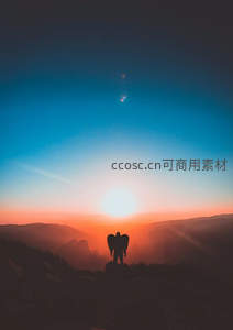 天使剪影立山巅，朝阳初升光芒万丈