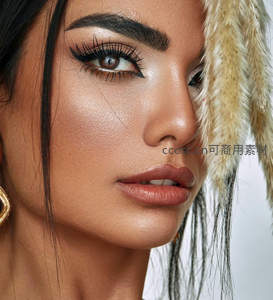 浓眉大眼，毛绒装饰下的高级感