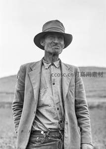 田野间的沉静农夫