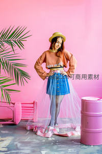 甜酷混搭风少女街拍写真