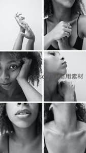 黑白色调女性身体局部拼贴