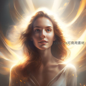 神圣天使光芒四射降临