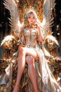 天使女王端坐黄金宝座耀世