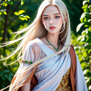 林间微风中的精灵女神