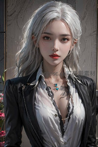 银发少女的都市时尚写真