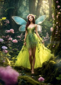 森林精灵在花海中翩翩起舞