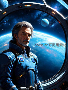 宇航员凝望蔚蓝星球的深邃瞬间