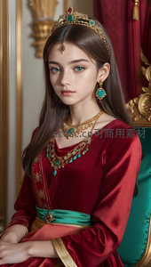 戴王冠的红衣公主