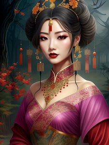 古韵佳人，深林中的华美绝代