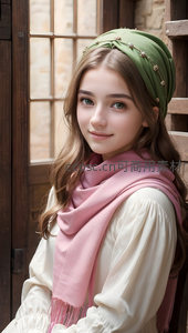 温柔笑靥，窗边少女的静谧时光