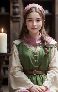 烛光下的童话少女，复古浪漫