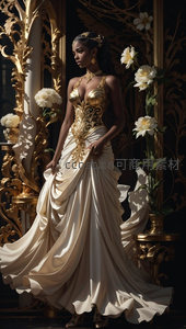 金饰华服的贵族少女