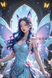 蓝翼精灵城堡拱门下绽放