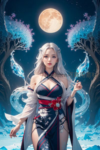 月夜幻境古风仙子