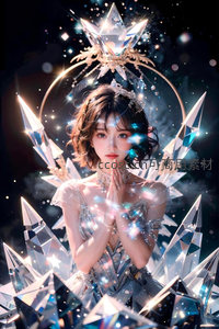 水晶女神祈祷，星光环绕神圣时刻