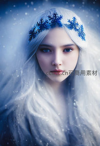 雪之女神頭戴冰晶花環